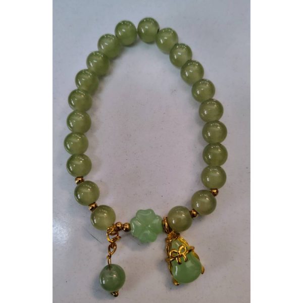 Βραχιόλι με Ιριδίζουσες Χάντρες & Charms Emerald Dream